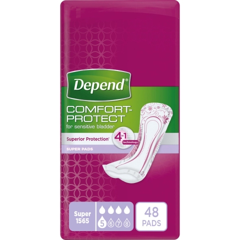 6x Depend Pads Super 8 stuks
