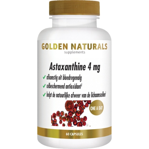 Gratis Verzending: Golden Naturals Astaxanthine 4 mg 60 capsules