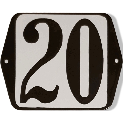 Huisnummer standaard nummer 20 - Warentuin mix