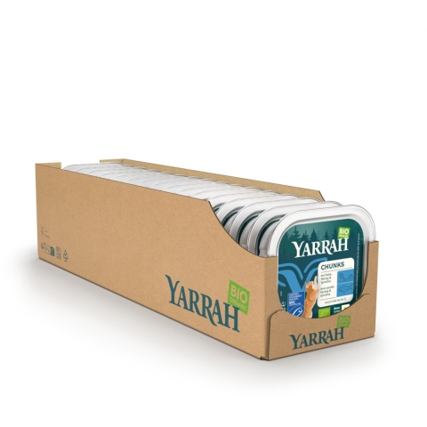 16x Yarrah Bio Kattenvoer Chunks Vis 100 gr