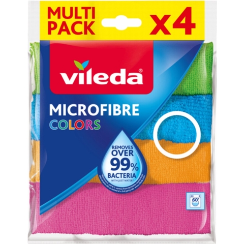 4x Vileda Microvezeldoek Colors 4 stuks