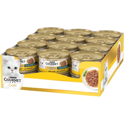 24x Gourmet Gold Blik Malse Lekkernijen Kip 85 gr