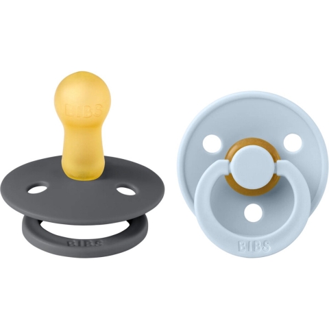 2x Bibs Fopspeen Maat 2 6-18 mnd Iron Baby Blue 2 stuks