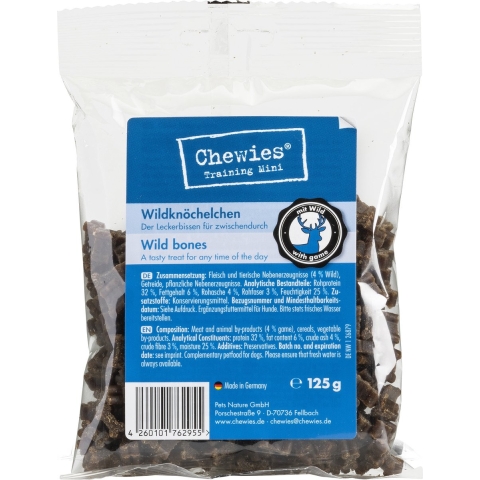 12x Chewies Goodies Hondensnacks Mini Wild 125 gr