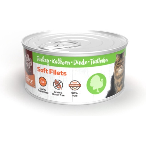 12x HobbyFirst Feline Blik Zachte Filets Kalkoen 70 gr