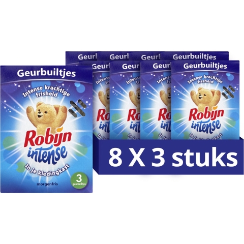 8x Robijn Geurbuiltjes Intense 3 stuks