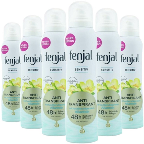 6x Fenjal Deodorant Spray Sensitive 150 ml