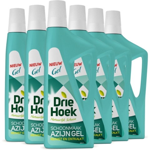 6x Driehoek Schoonmaak Azijngel 725 ml