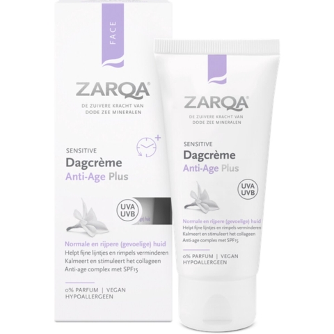 Zarqa Dagcreme Anti-Age Plus SPF15 Sensitive 50 ml