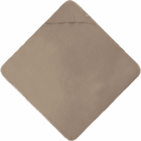 Jollein Baby Badcape Embroidery Biscuit Bruin 75 x 75 cm