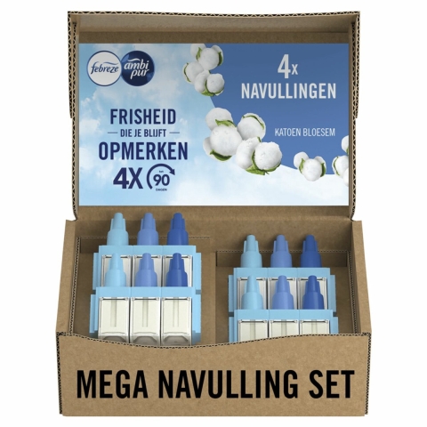 2+1 gratis: Ambi Pur Elektrische Luchtverfrisser Navulling Katoen Bloesem 4 stuks