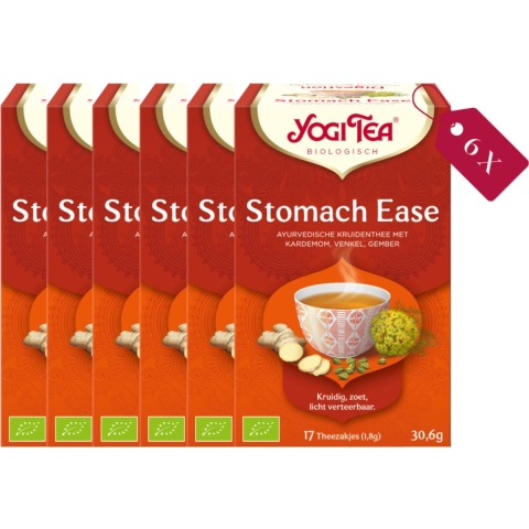 6x Yogi tea Stomach Ease Digest Biologisch 17 stuks
