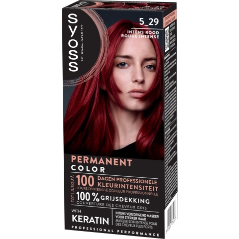 2+2 gratis: Syoss Baseline Haarverf 5-29 Intens Rood