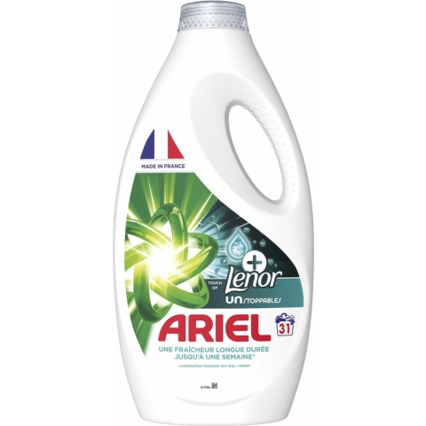 Ariel Vloeibaar Wasmiddel Color Lenor Unstoppables 31 Wasbeurten 1395 ml