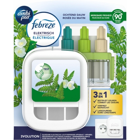 4x Ambi Pur 3Volution Starterkit Ochtend Dauw 20 ml