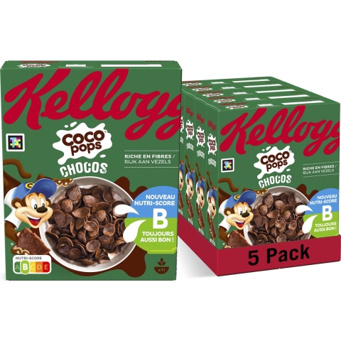 5x Kellogg's Coco Pops Chocos Ontbijtgranen 330 gr