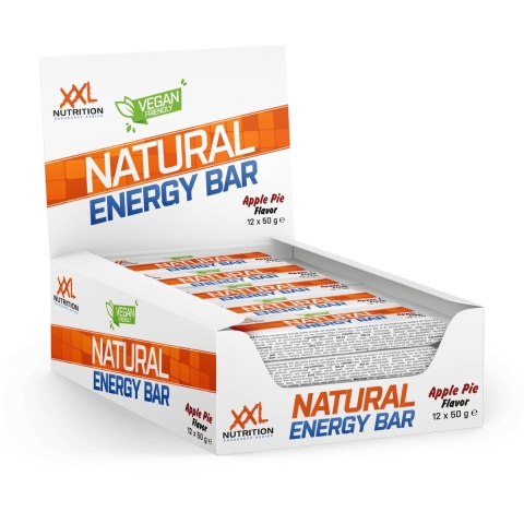 12x XXL Nutrition Natural Energy Bar Apple Pie 50 gr