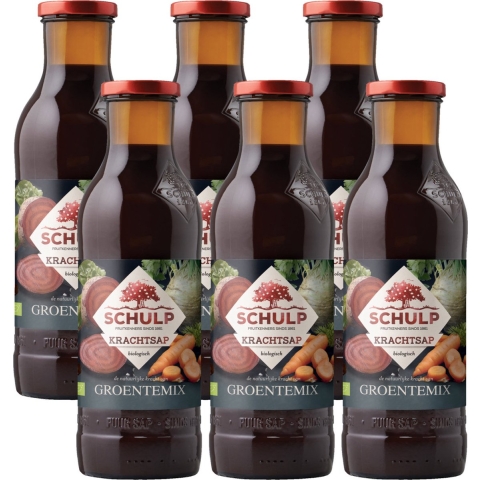 Schulp Groentemix Puur Krachtsap Biologisch 6 x 0,75 liter
