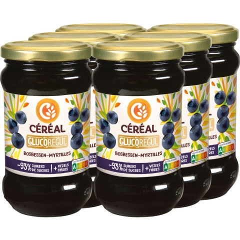 6x Céréal Jam Bosbessen 320 gr