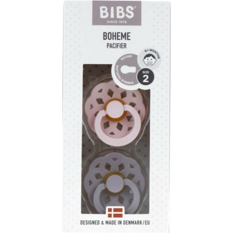 2x Bibs Fopspeen Maat 2 6-18 mnd Blossom Dusky Lilac 2 stuks