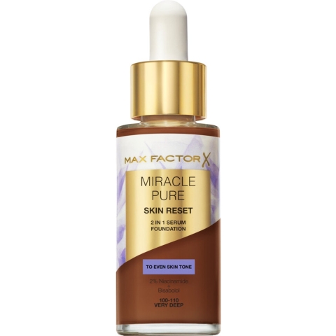 1+1 gratis: Max Factor Miracle Pure 2in1 Skin Reset Serum Foundation Very Deep 30 ml