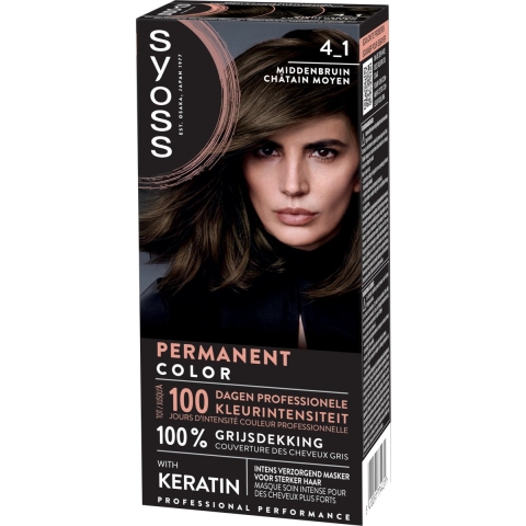 2+2 gratis: Syoss Baseline Haarverf 4-1 Middenbruin