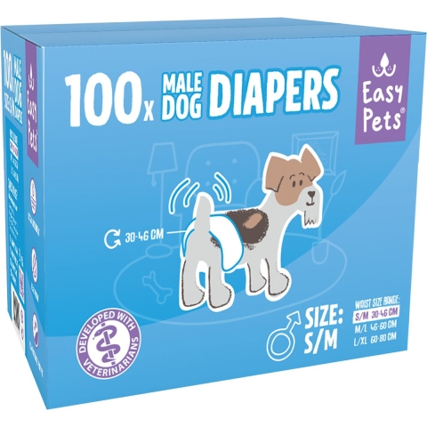 EasyPets Hondenluiers Reu S/M 100 stuks