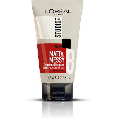 3x L'Oréal Studio Line Matt&Messy Zero Shine Fibre Paste 150 ml