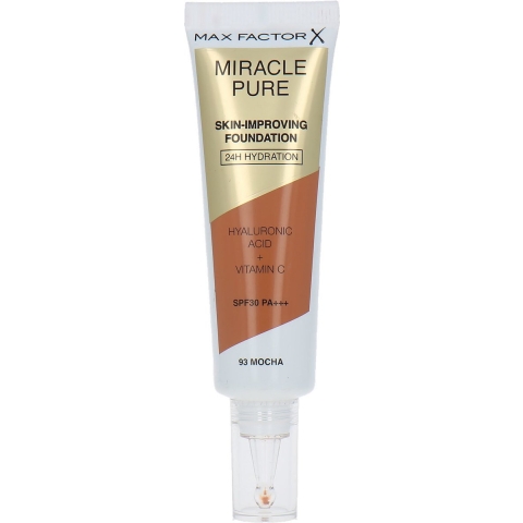 1+1 gratis: Max Factor Miracle Pure Foundation 93 Mocha 30 ml