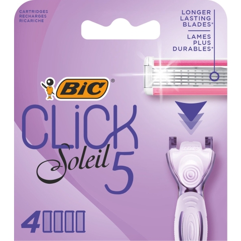 Bic Click 5 Soleil Mesjes 4 stuks