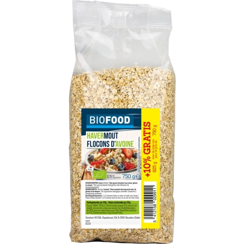 6x Damhert Biofood Havermout Biologisch 750 gr