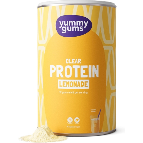 Gratis Verzending: Yummygums Clear Protein Lemonade 224 gr