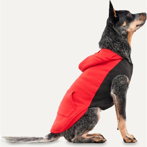 Gooeez Kangaroo Fleece Hoodie XS Red/Black