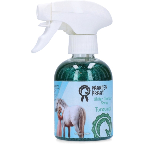 Paardenpraat Glitter Glamour Spray Turquoise