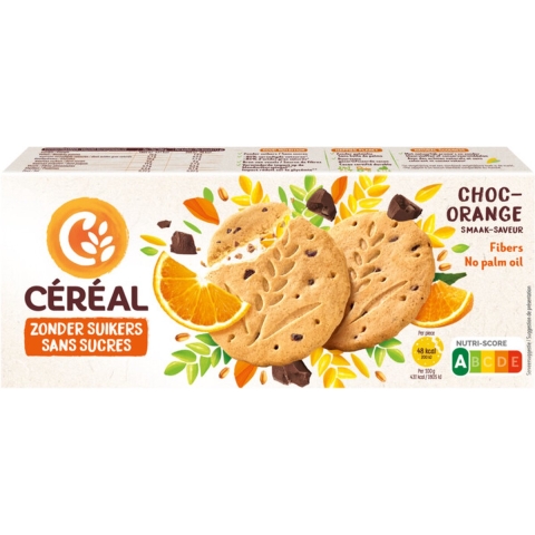 6x Céréal Zandkoekjes Chocolade&Sinaasappel 132 gr