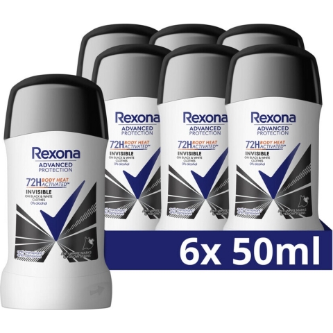 6x Rexona Deodorant Stick Invisible 50 ml