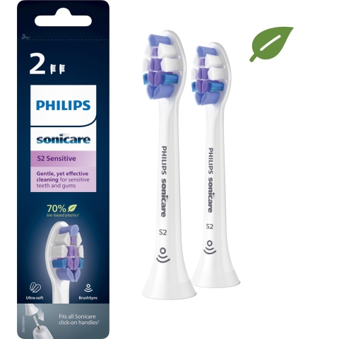 Philips Sonicare Opzetborstels S2 Sensitive Wit 2 stuks