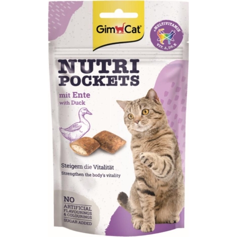 12x GimCat Nutri Pockets Eend 60 gr