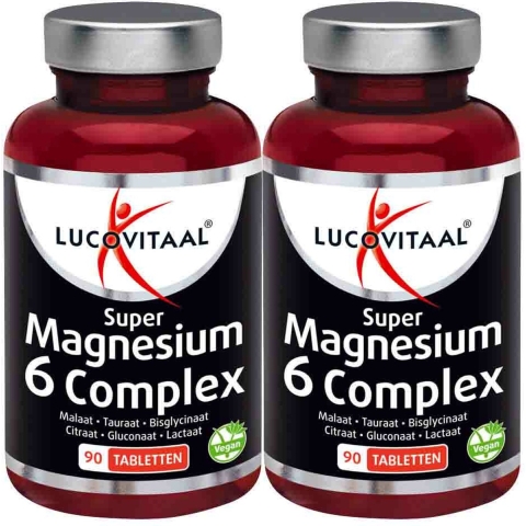 Gratis Verzending: 2x Lucovitaal Magnesium Super 6 Complex 90 tabletten