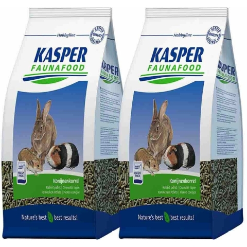 2x Kasper Faunafood Konijnenkorrel Hobby 4 kg