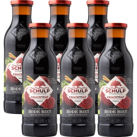Schulp Rode Bietensap Puur Krachtsap Biologisch 6 x 0,75 liter