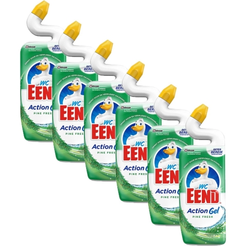 6x WC Eend Toiletreiniger Action Gel Pine Forest 750 ml