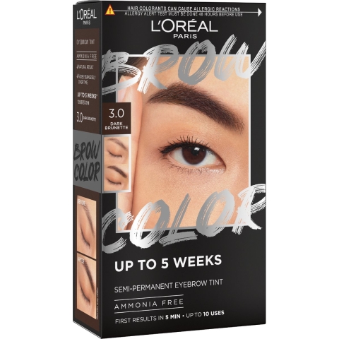1+1 gratis: L'Oréal Brow Color Wenkbrauwverf 3.0 Dark Brunette 30 ml