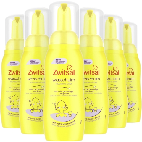 6x Zwitsal Wasschuim 200 ml