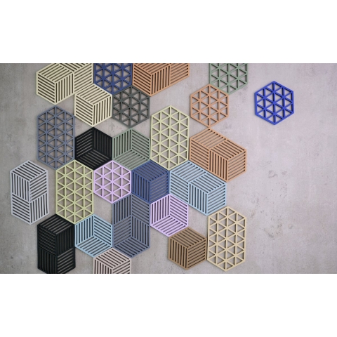 Zone - Hexagon - Onderzetter Fog Blue groot
