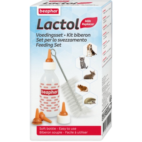 2x Beaphar Zuigflesje Voedingsset Lactol