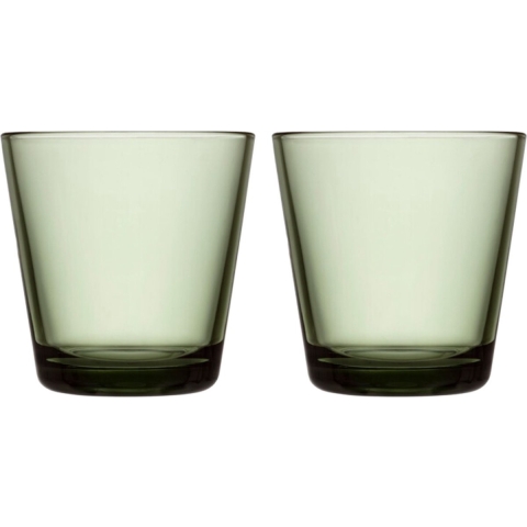 IITTALA - Kartio - Glas 0,21l Pine green set/2