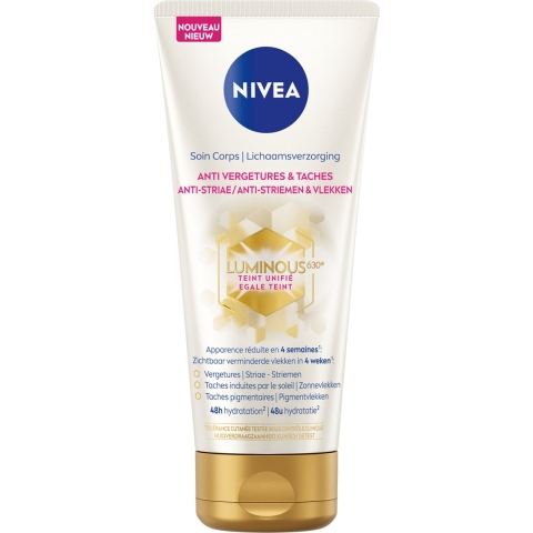 1+1 gratis: Nivea Luminous 630 Huidolie Anti-Striae Serum 200 ml