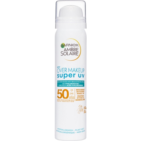 1+1 gratis: Garnier Ambre Solaire Face Super UV Gezichtsspray SPF 50+ 75 ml