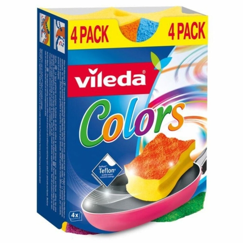 5x Vileda Schuursponzen Colors 4 stuks